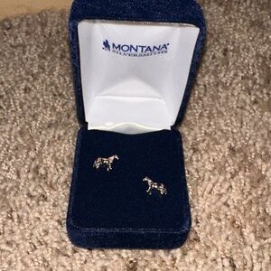 Montana Silversmiths Silver Horse Stud Earrings